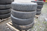 Lot of (4) 11R24.5 Tires