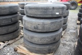 Lot of (4) 11R24.5 Tires w/Rims
