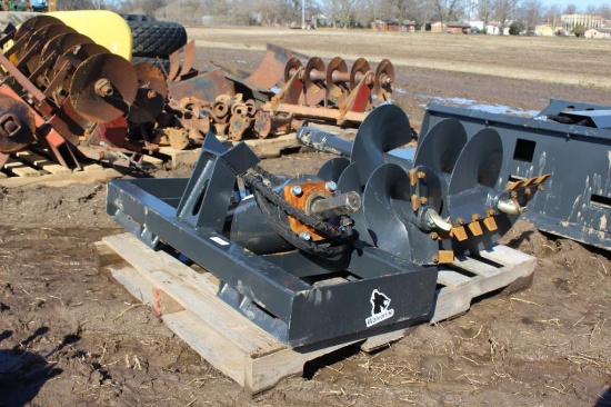 Unused Wolverine Skid Steer Post Hole Auger