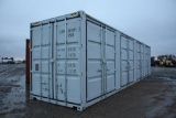 40' Hi-Cube Steel Storage Container w/ Side Doors