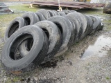 Lot of (11) 11R24.5 Tires