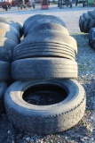 Lot of (11) Misc Semi Tires & (1) P215/60R16 Tire