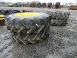 Lot of (4) 20.8-42 Tires w/ John Deere Rims