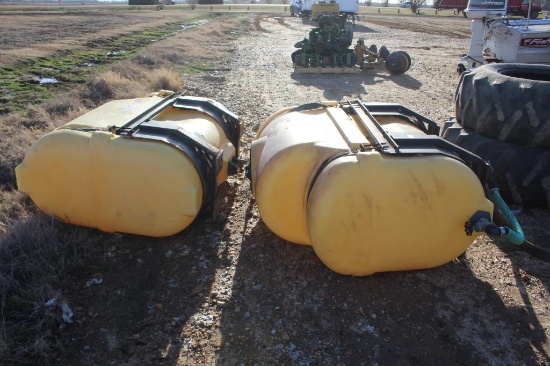 Set of John Deere 200 Gallon Tanks w/ Racks