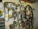 Lot of Misc. Parts Hanging on Wall