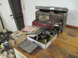 Lot of Misc. License Plates & Tool Box w/Contents