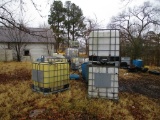 Lot of Poly Totes w/Used Oil & Chemicals