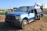 2004 Ford F550 4x4 Flatbed Service Pickup