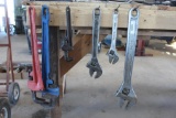 Lot of (3) Adjustable Wrenches & (3) Pipe Wrenches