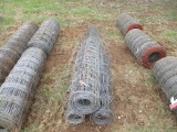 (4) Partial Rolls of 4' Woven Wire