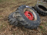 (2) 14.9-28 Tractor Tires w/ Weights