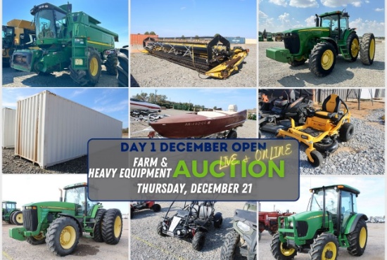 December Open Farm and Heavy Equipment Auction