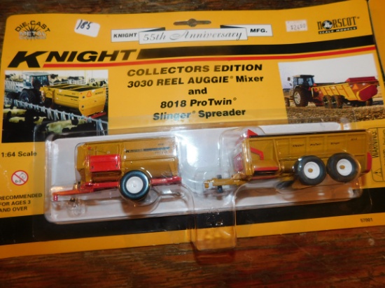 KNIGHT COLLECTORS EDITION 3030 REEL AUGGIE MIXER & 8018 PROTWIN SLINGER SPREADER