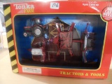 TONKA FARM TRACTOR & TOOLS W/ BOX