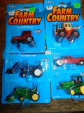 6 PC FARM COUNTRY TRACTORS 1/64