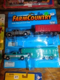 2 PC FARM COUNTRY TRUCK & TRAILER 1/64
