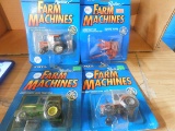 4 PC FARM MACHINES TOY TRACTOR & MACHINERY