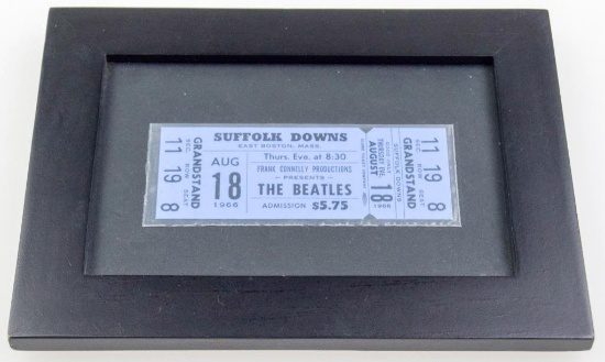 Unused Blue Beatles 1966 Suffolk Downs Concert Ticket