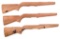 Three Unfinished M1/M14 Rifle Stocks