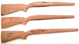 Three Assorted Bishop American Walnut Co. M98 Mauser Classic Sporter Rifle Stocks