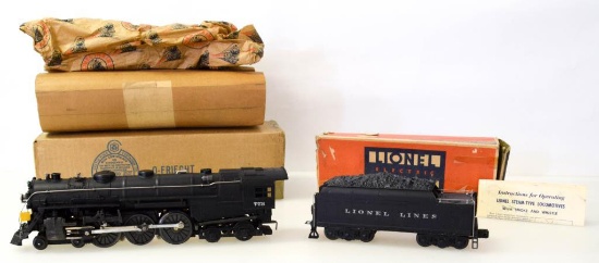 Lionel Scale Hudson Type Locomotive No. 773 & Tender