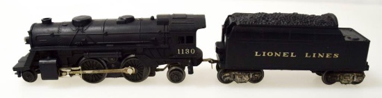 Lionel Columbia Type Locomotive No. 1130 & Tender
