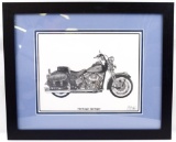 Harley-Davidson Framed Drawing