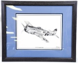 P-47 Framed Drawing