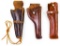 3 leather holsters
