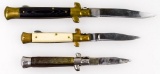 3 stiletto knives