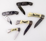 5 single blade pocket knives