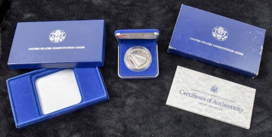 1987 US Constitution Silver Dollar coins