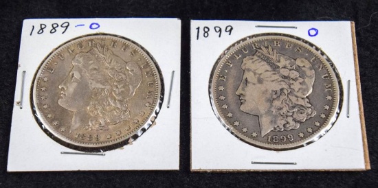 2 Morgan Silver Dollars