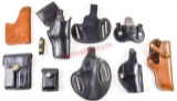 Assorted leather holsters & pouches