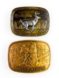 S&W and Remington belt buckles