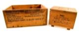 Wooden ammo boxes