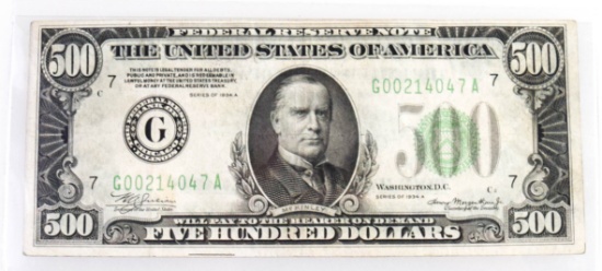 1934 A Series $500 bill