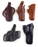 5) Assorted Don Hume & Bianchi leather holsters