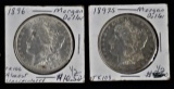 1896 & 1897 S Morgan Silver Dollars