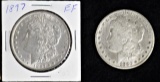 1897 & 1880 O Morgan Silver Dollars