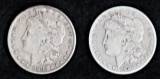 1883 & 1886 O Morgan Silver Dollars