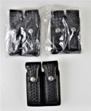 Leather Police Double Magazine Pouches