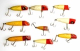 (9) Various Manufacturers Wooden Fish Lures