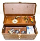 J C Higgins Tackle Box and Tackle