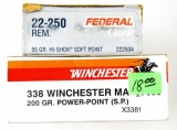 338 & 22-250 ammo