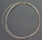 14 k three strand cable collar necklace