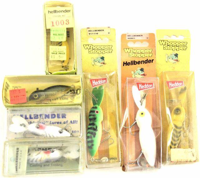 7 Vintage Heddon Fishing Lures