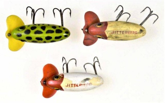 (3) Fred Arbogast 600 Jitterbugs