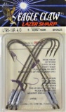 (9) 5 ct packs (45) total Eagle Claw  LT95-18R Worm Hooks - Size 4/0 - Bronze