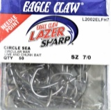 (5) 50 ct packs (250) total Eagle Claw L2002ELFH Circle Sea - Size 7/0